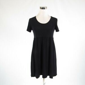 Black DANIEL & REBECCA stretch A-line dress 6